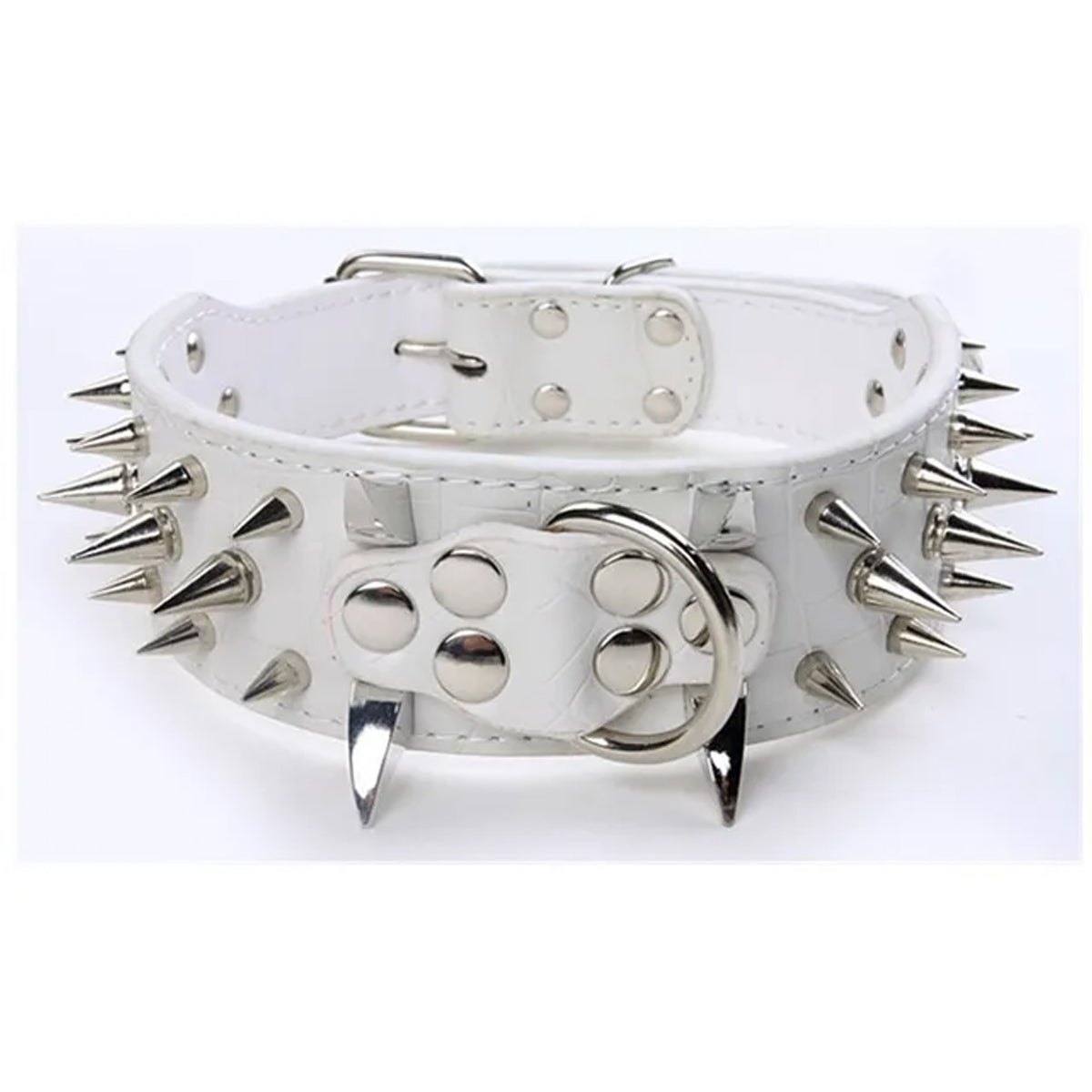 Stylish Spiked Studded Leather Dog Collar