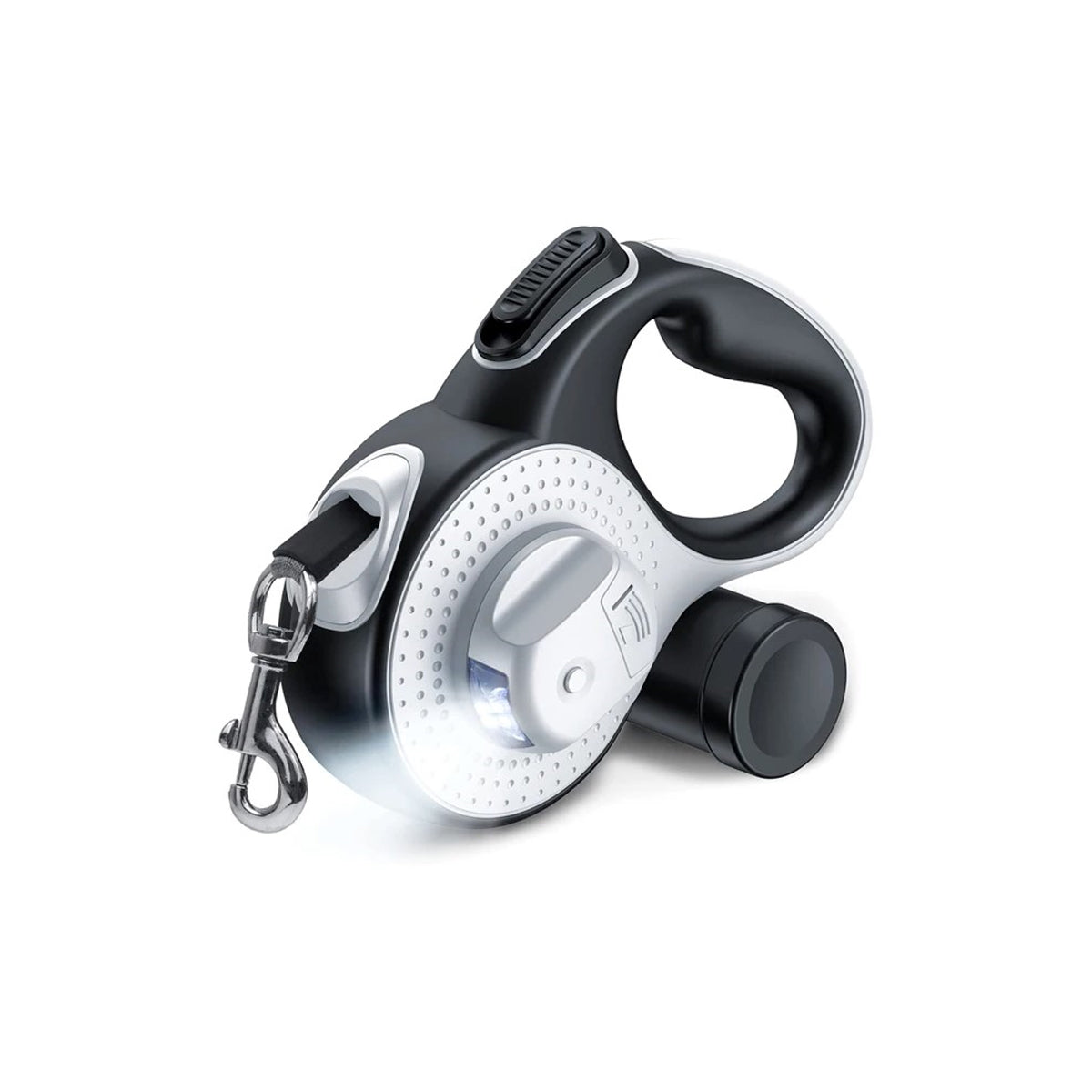 Retractable Dog Leash with Flashlight & Poop Bag