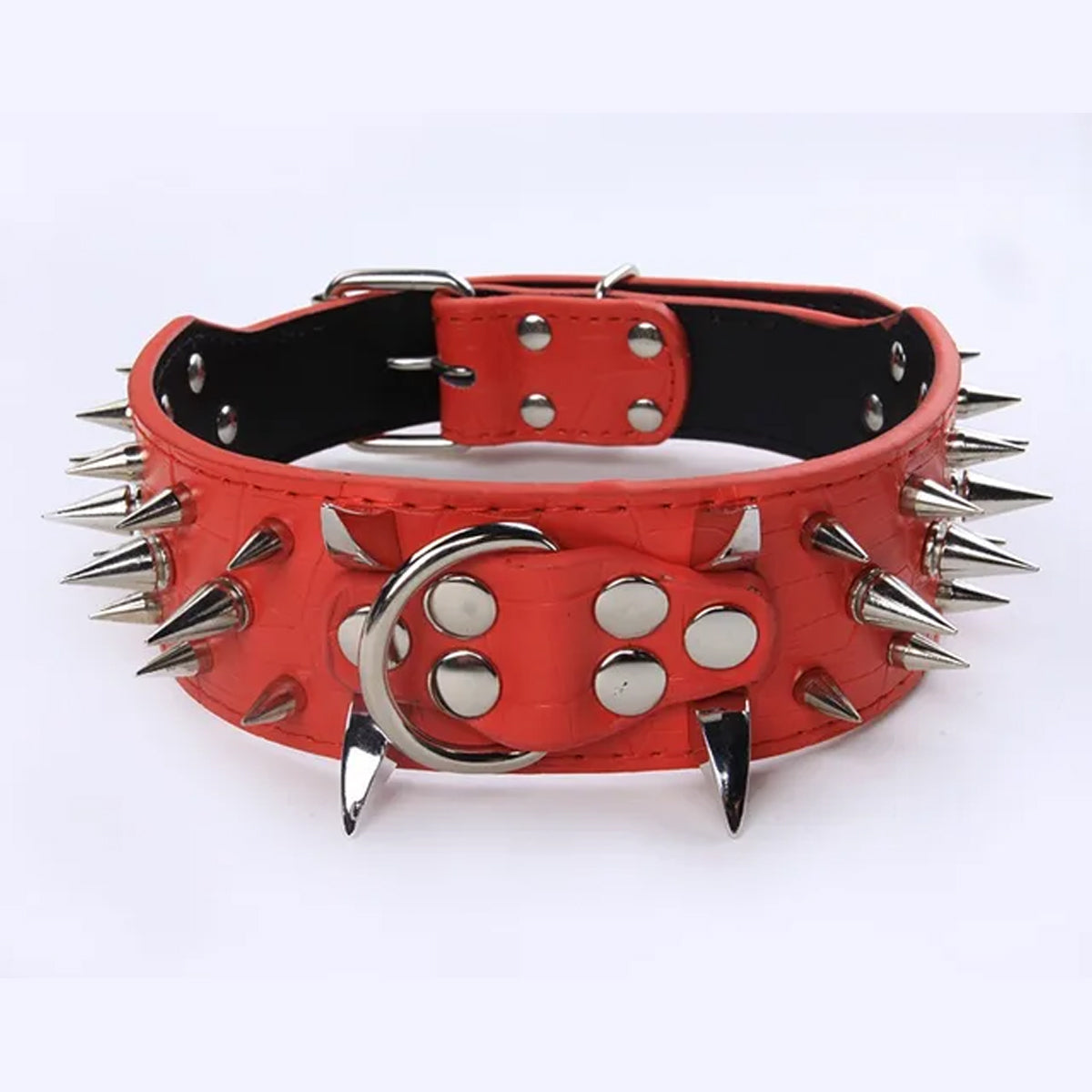 Stylish Spiked Studded Leather Dog Collar