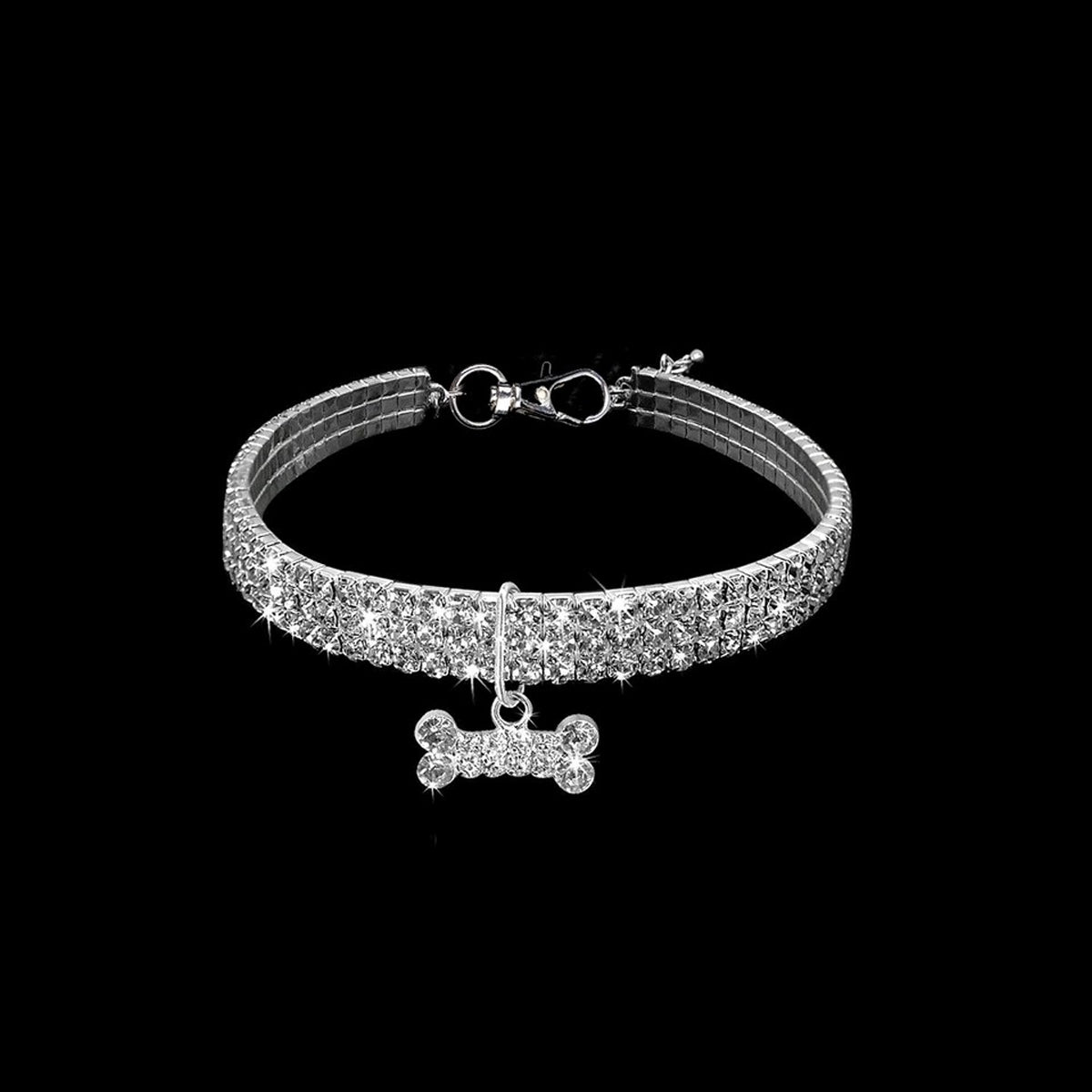 Adjustable Rhinestone Dog Collar