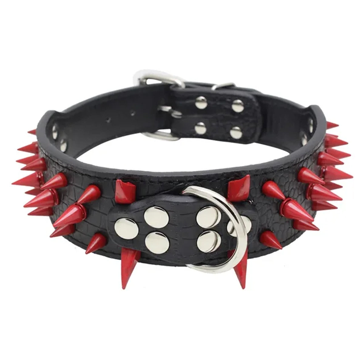 Anti-bite Spiked Rivet Leather Dog Collars