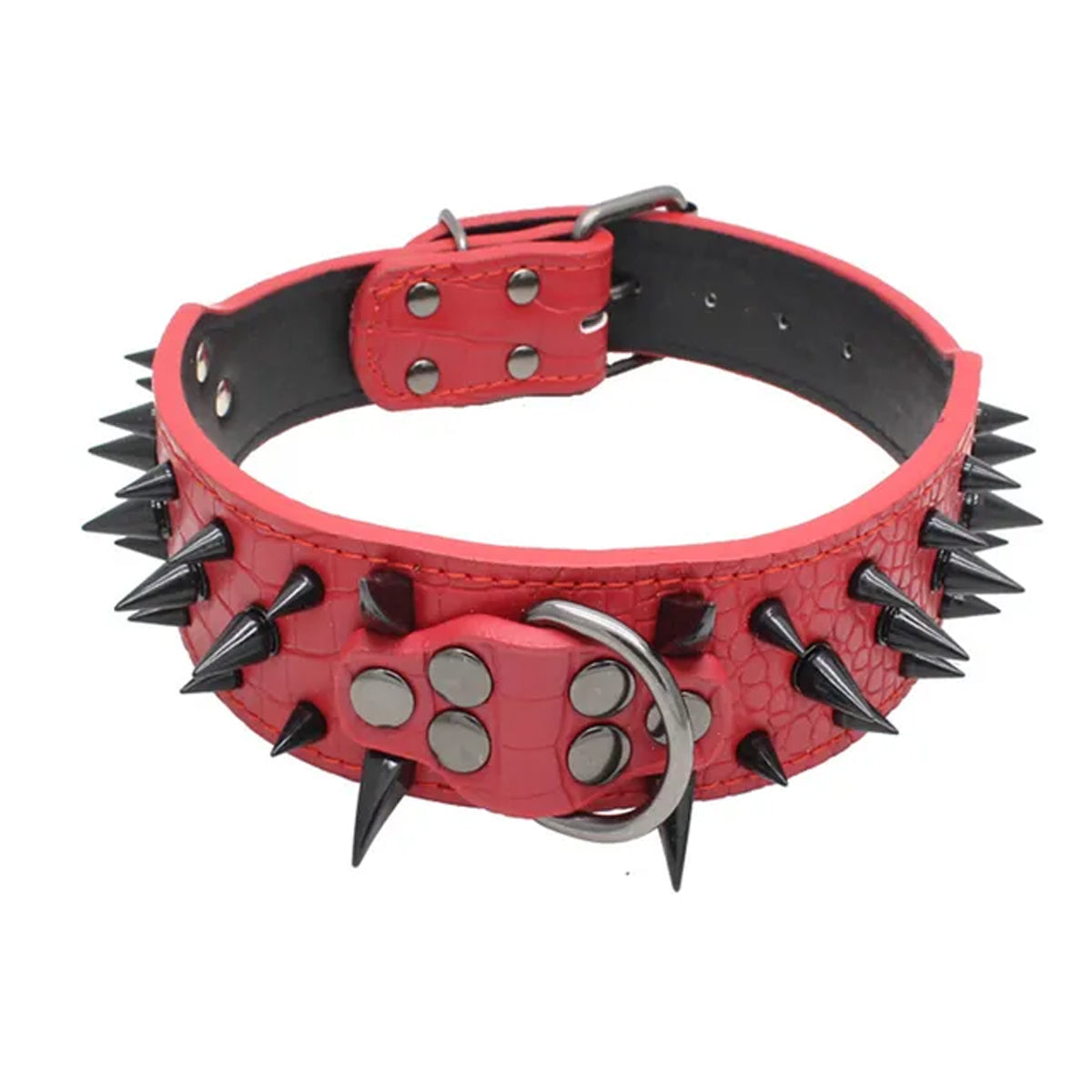 Genuine Leather Spiked Dog Collar
