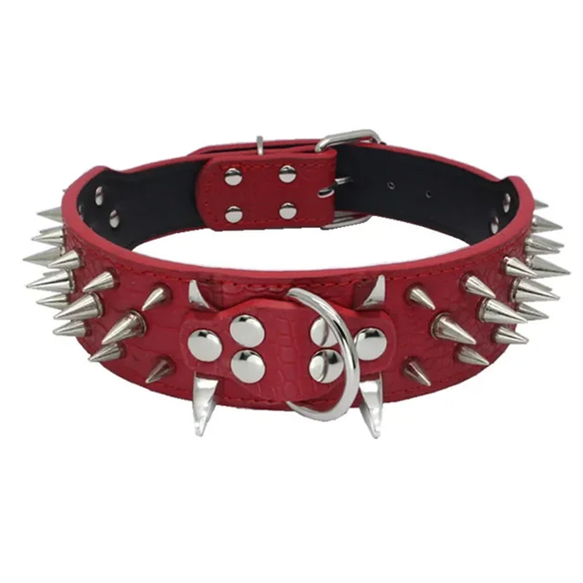 Anti-bite Spiked Rivet Leather Dog Collars