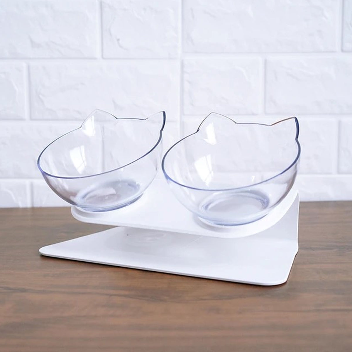Raised Double Cat Bowl with Stand