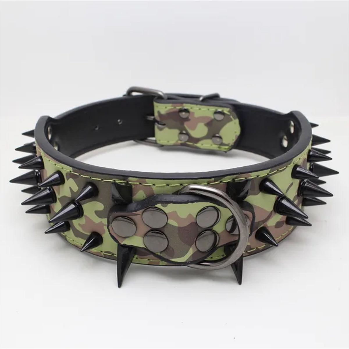 Genuine Leather Spiked Dog Collar
