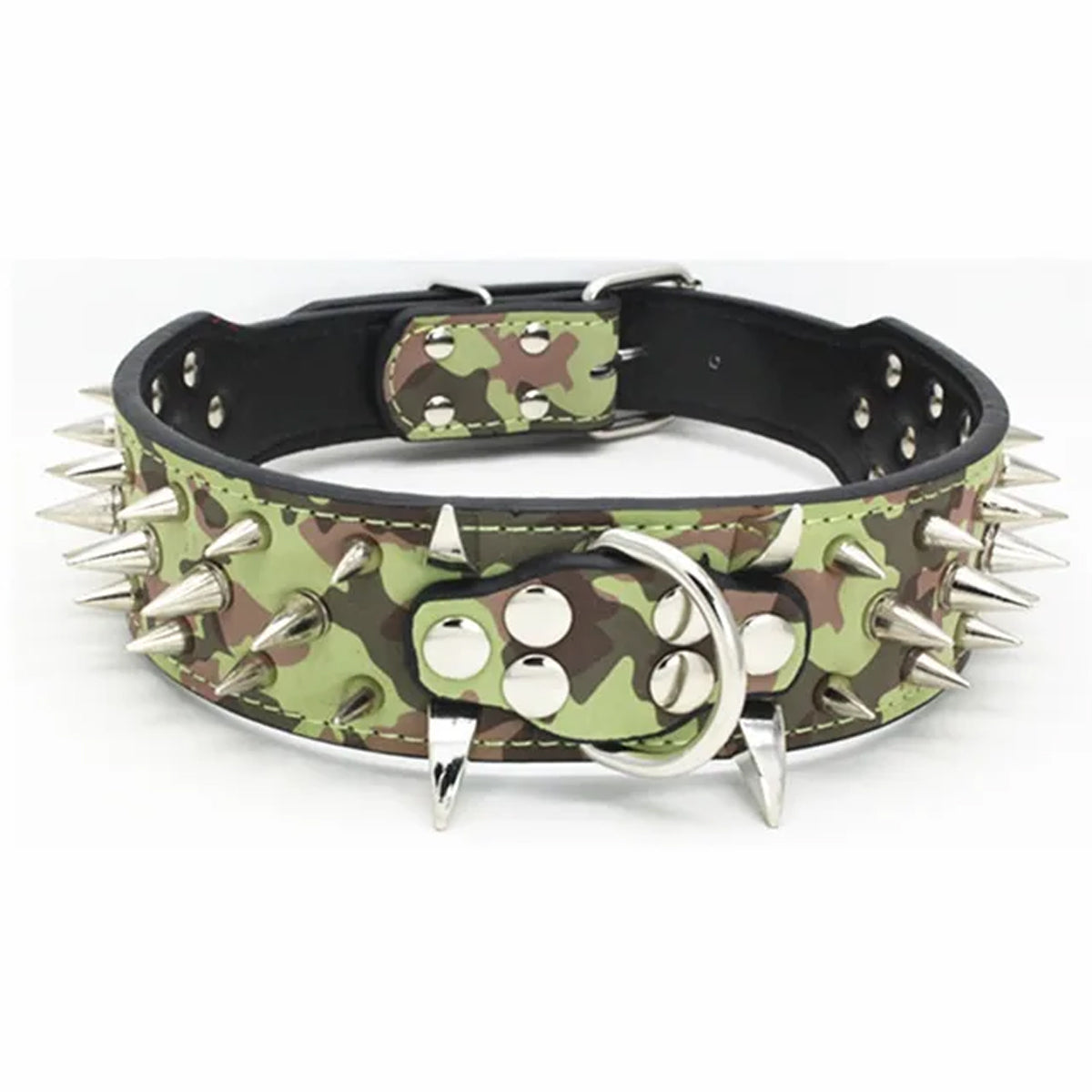 Stylish Spiked Studded Leather Dog Collar