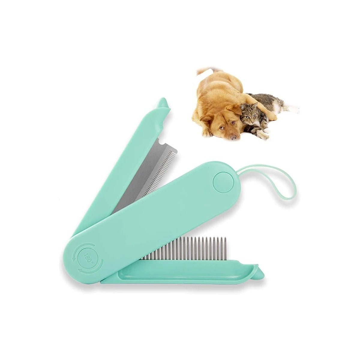 Foldable 2-in-1 Dog & Cat Grooming Comb