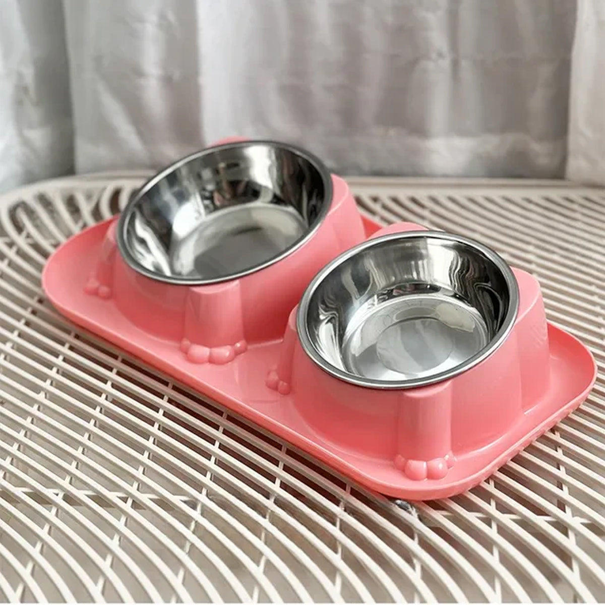 Stainless Steel Non-Slip Pet Food and Water Feeder