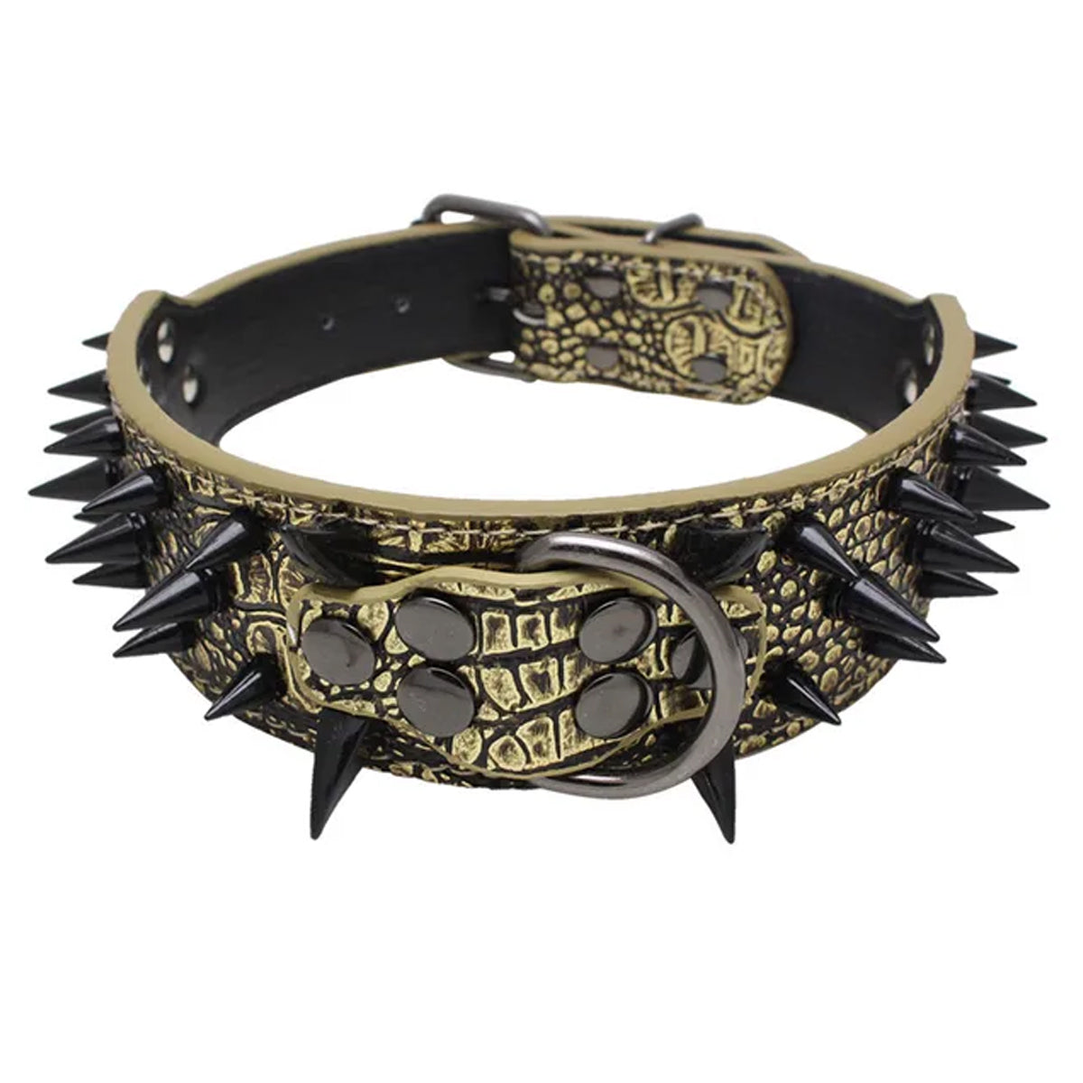 Genuine Leather Spiked Dog Collar