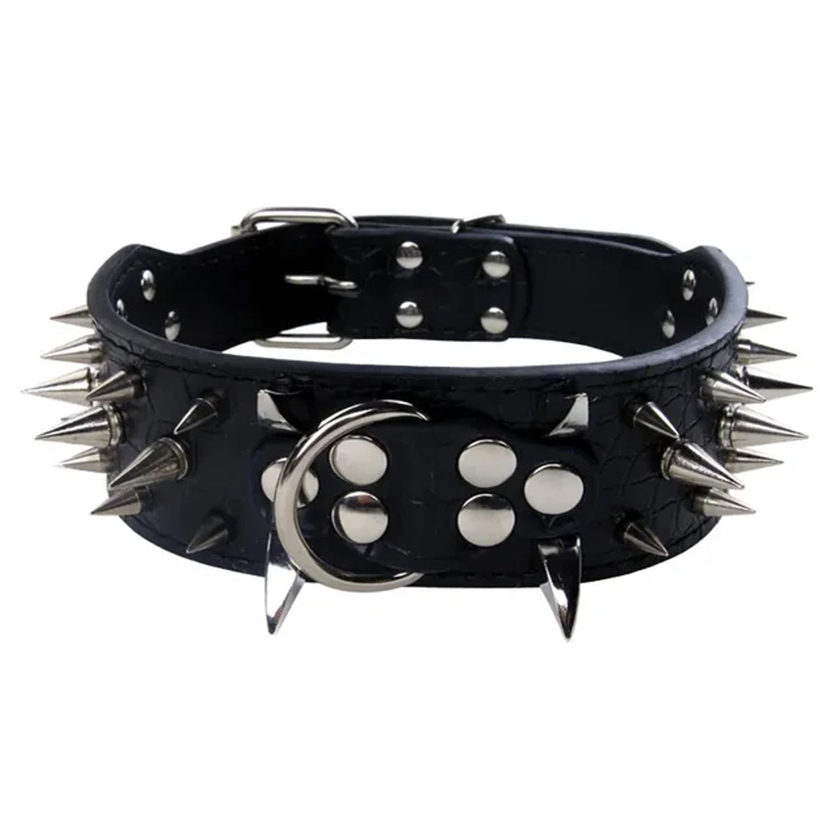 Anti-bite Spiked Rivet Leather Dog Collars