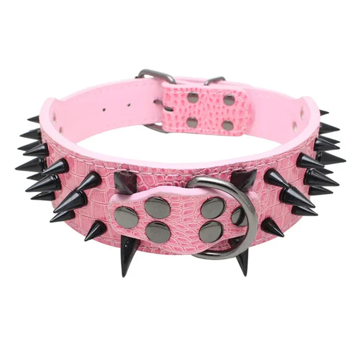 Anti-bite Spiked Rivet Leather Dog Collars