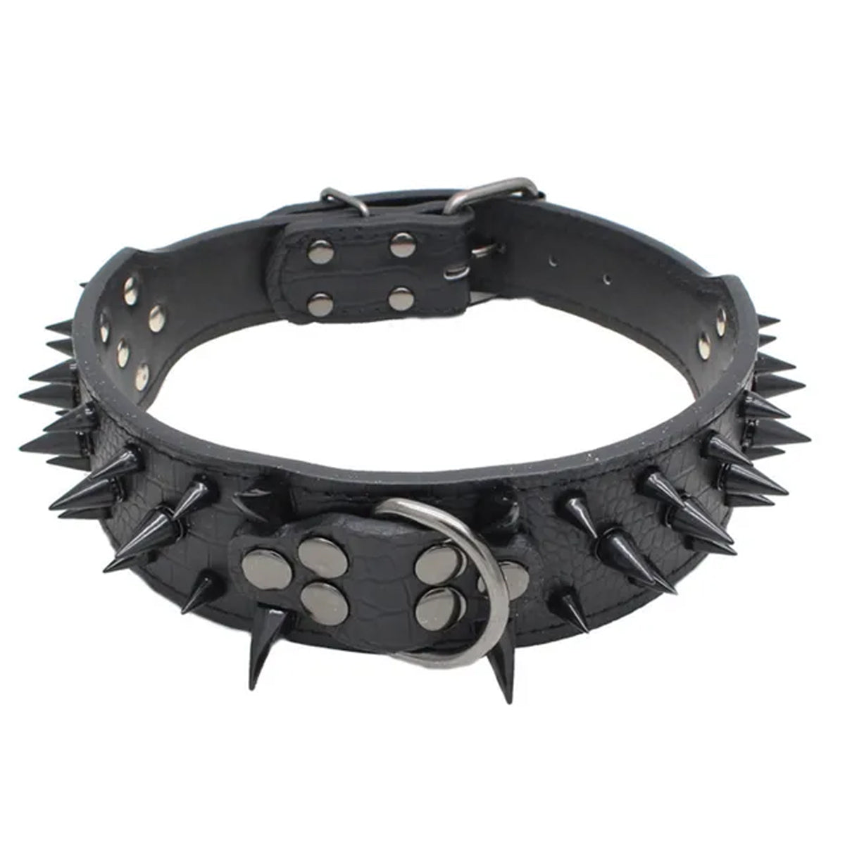 Genuine Leather Spiked Dog Collar