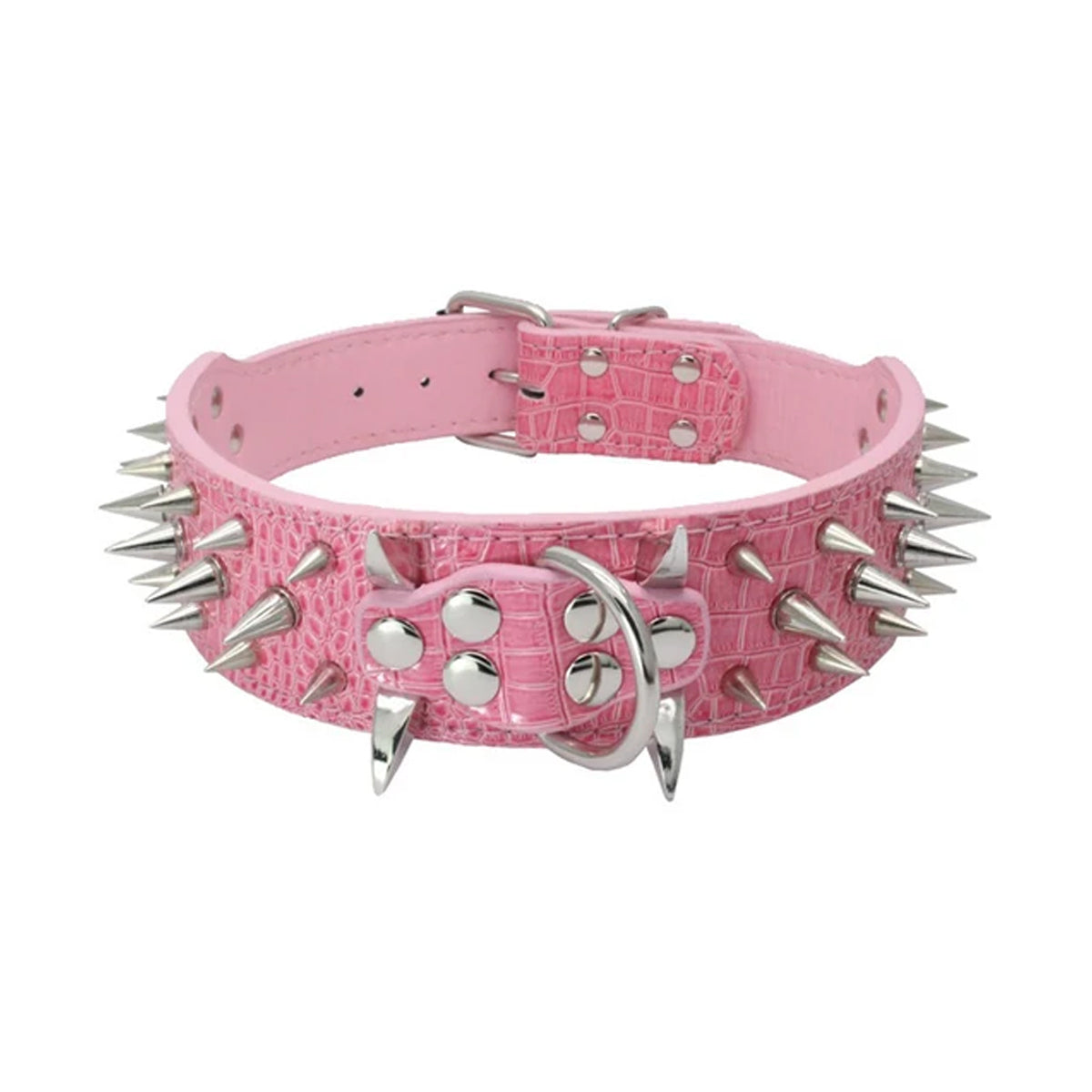 Stylish Spiked Studded Leather Dog Collar