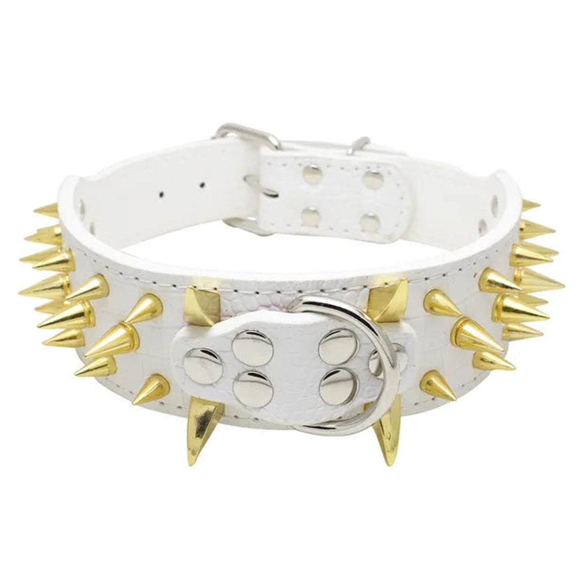 Spike Pet Collar With Hand Holding Rope