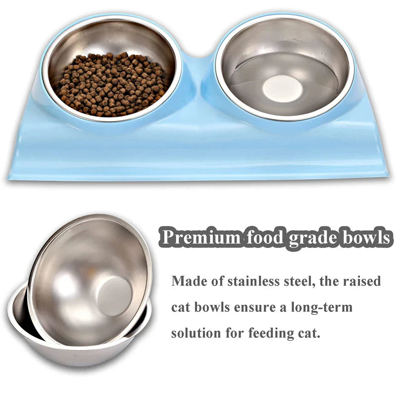 Elevated Stainless Steel Pet Bowls