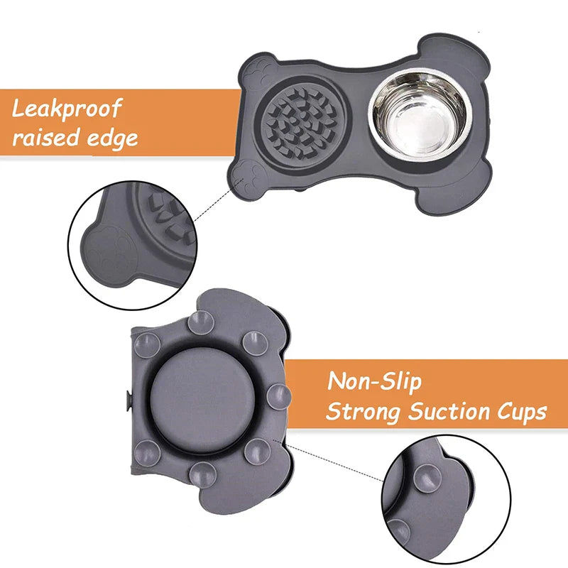 Stainless Steel Slow Feeder Bowl For Pets