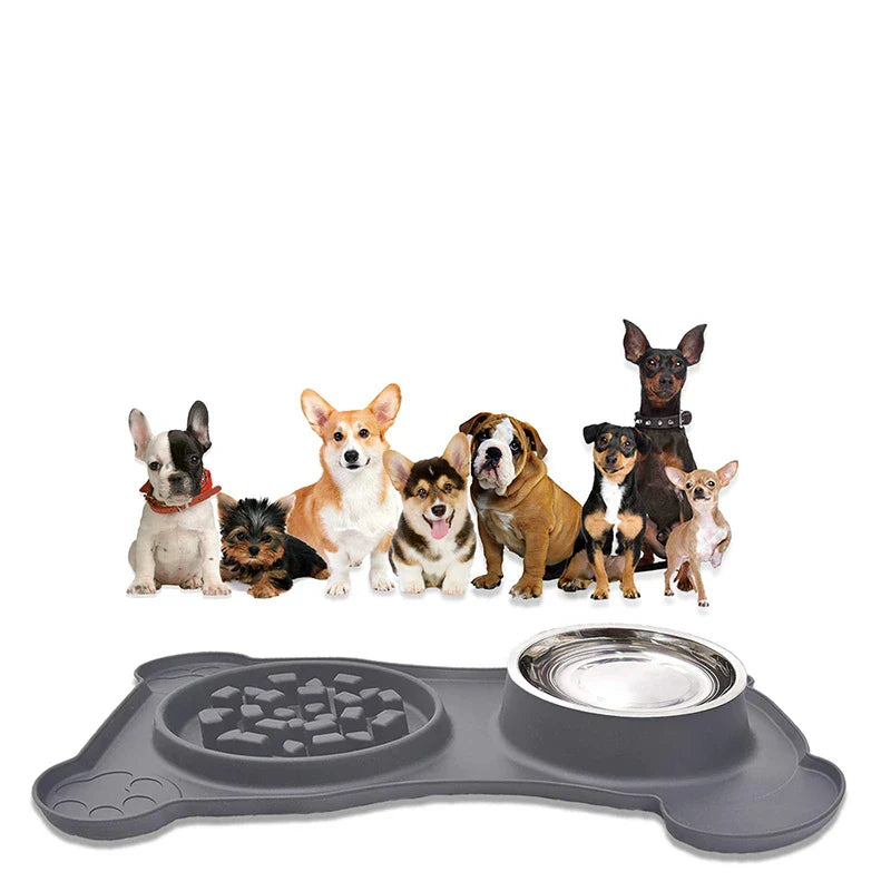 Stainless Steel Slow Feeder Bowl For Pets