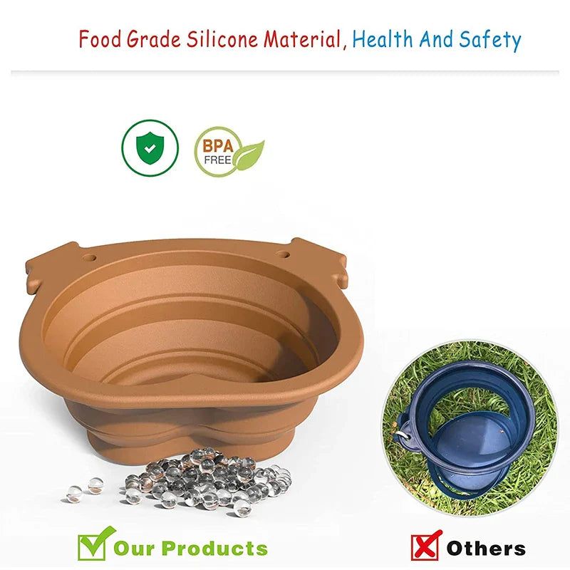 Portable Collapsible Silicone Dog Bowls