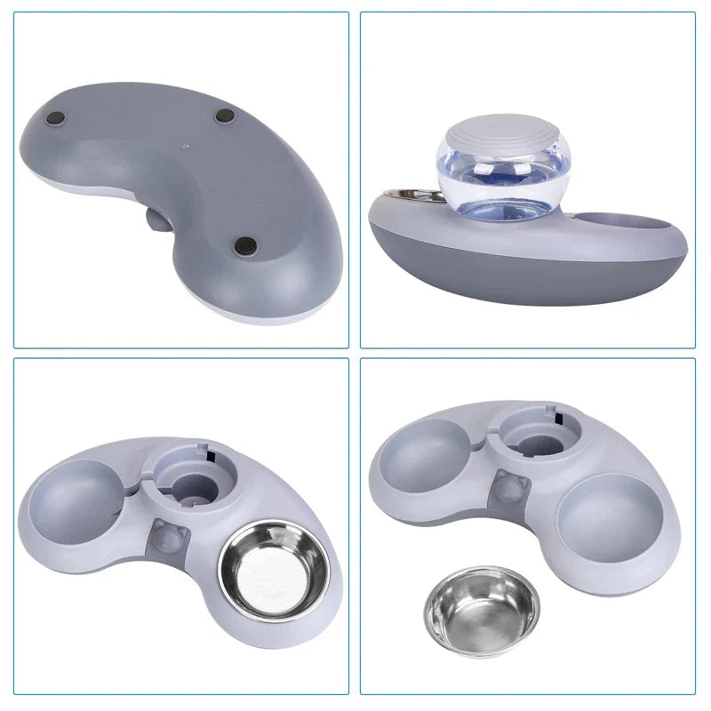 Auto Water Cat Feeder (Tilted Bowls)