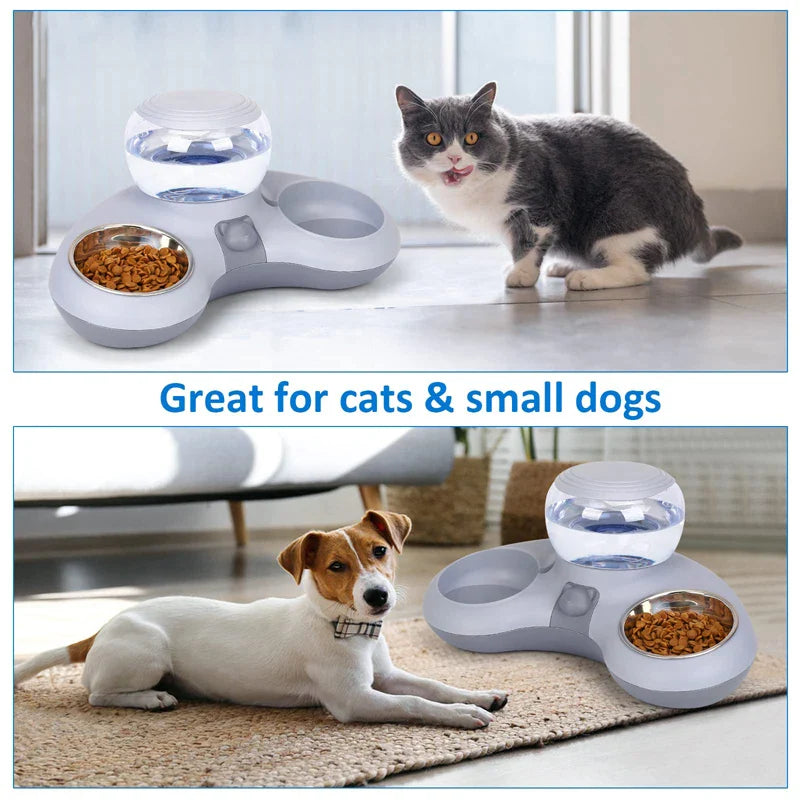 Auto Water Cat Feeder (Tilted Bowls)