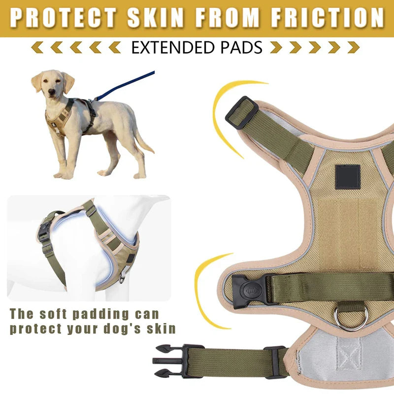 Reflective No Pull Harness (Padded, Heavy Duty)