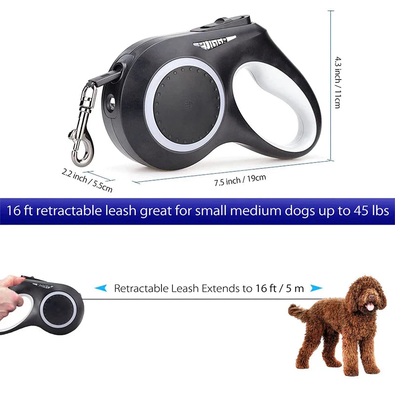 5M Heavy Duty Auto Leash For Pets