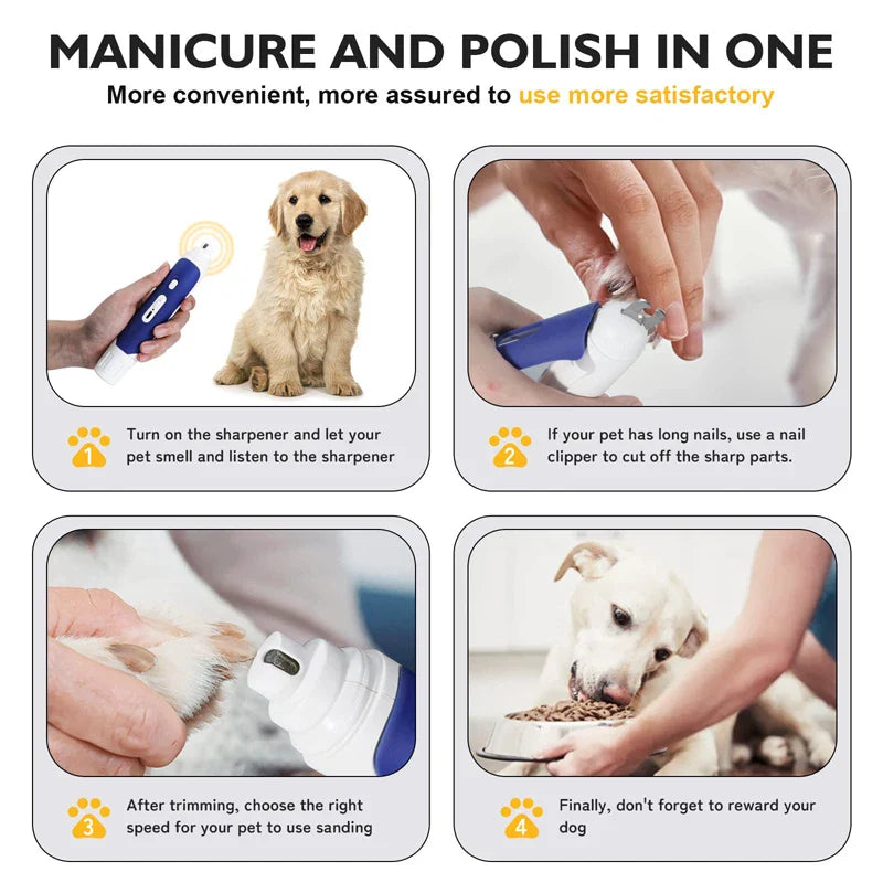 Powerful 2-in-1 Electric Pets Nail Clippers & Grinder