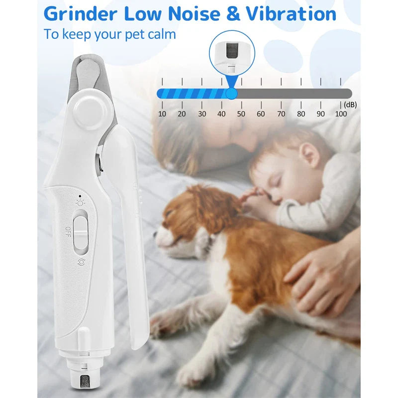 Professional 2-in-1 LED Pet Nail Clipper Grinder