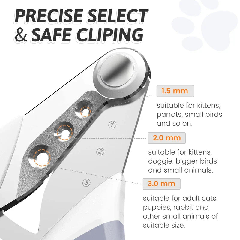 Professional Pet Nail Clippers with 3 Cutting Holes