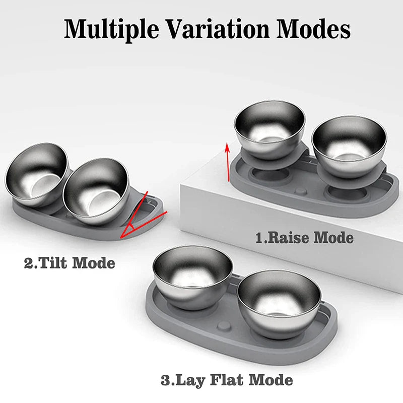 Elevated Stainless Steel Cat Feeder