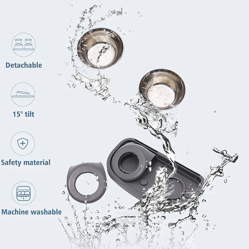 Elevated Stainless Steel Cat Feeder