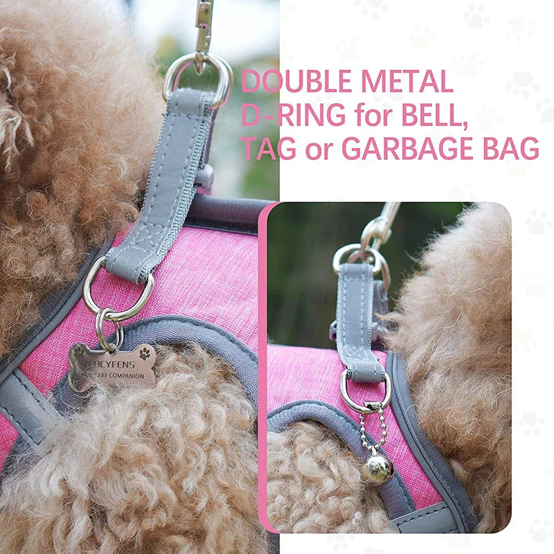 Reflective Step-In Dog Harness Leash Set