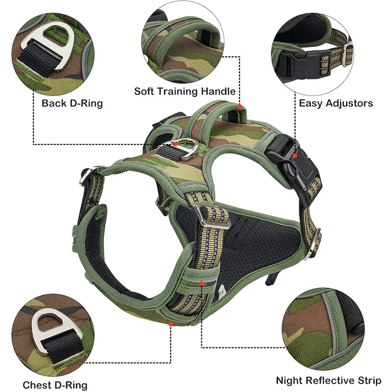 Tactical No Pull Dog Harness