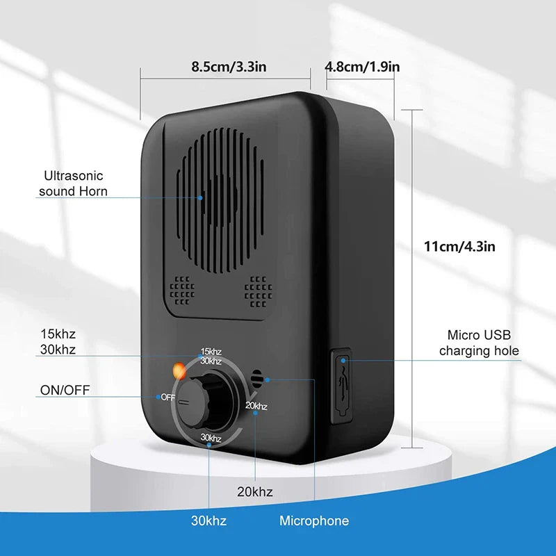 Rechargeable Ultrasonic Anti Barking Device