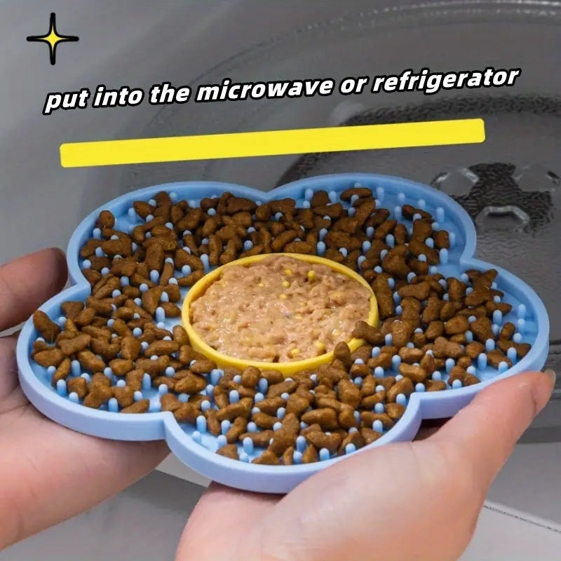 Adorable Licking Pad: Sunflower Shape Silicone Pet Treat Mat