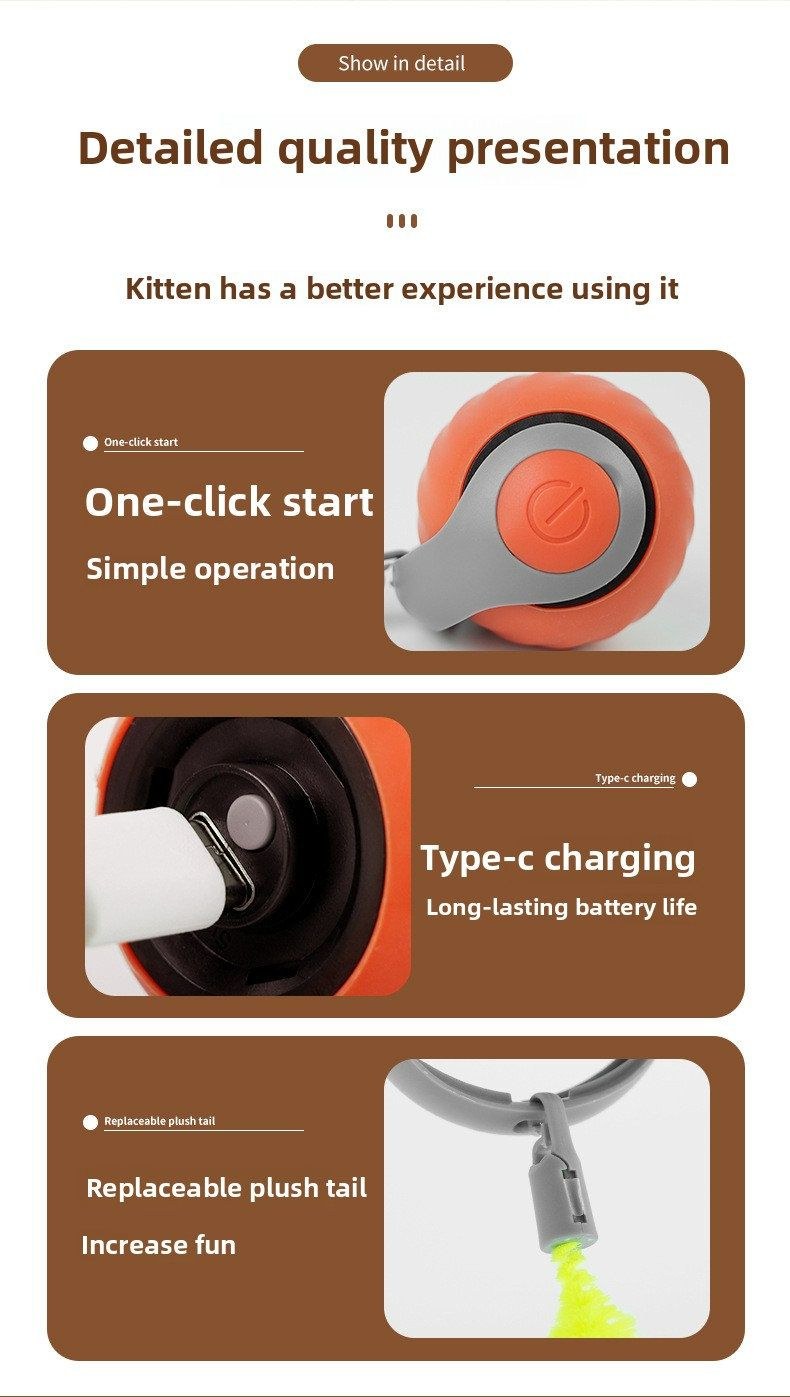 Cat Interactive Ball Toy Automatic Rolling Ball