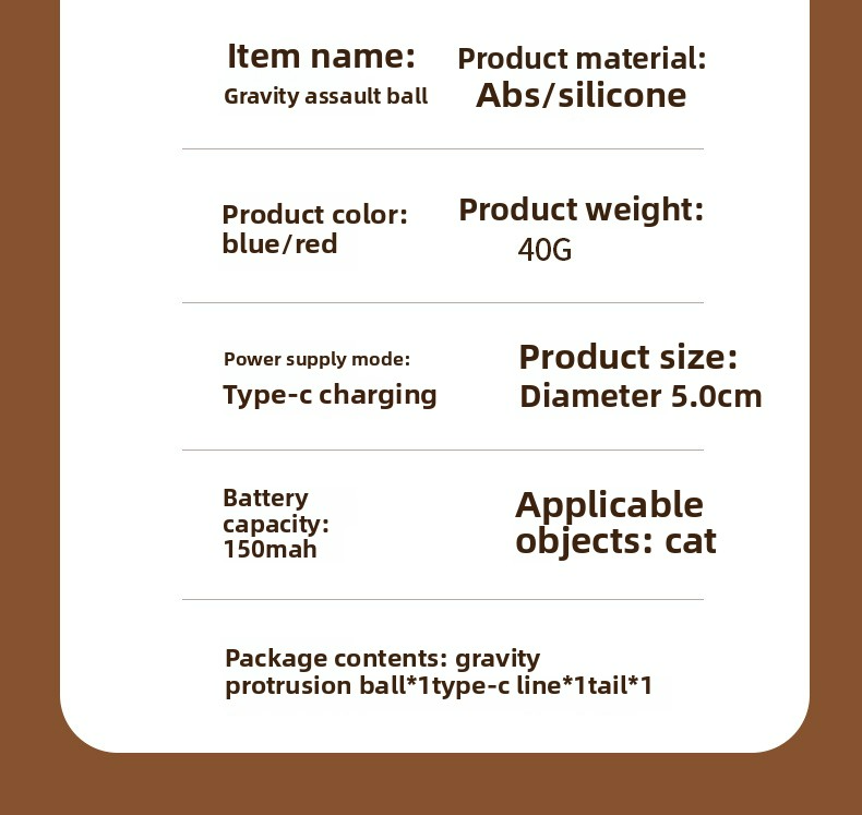 Cat Interactive Ball Toy Automatic Rolling Ball