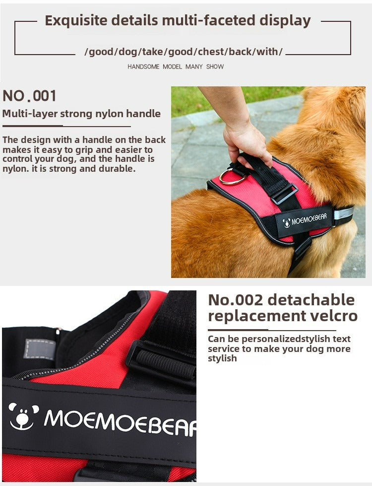 Anti-Burst Dog Chest Strap for Small & Medium Dogs
