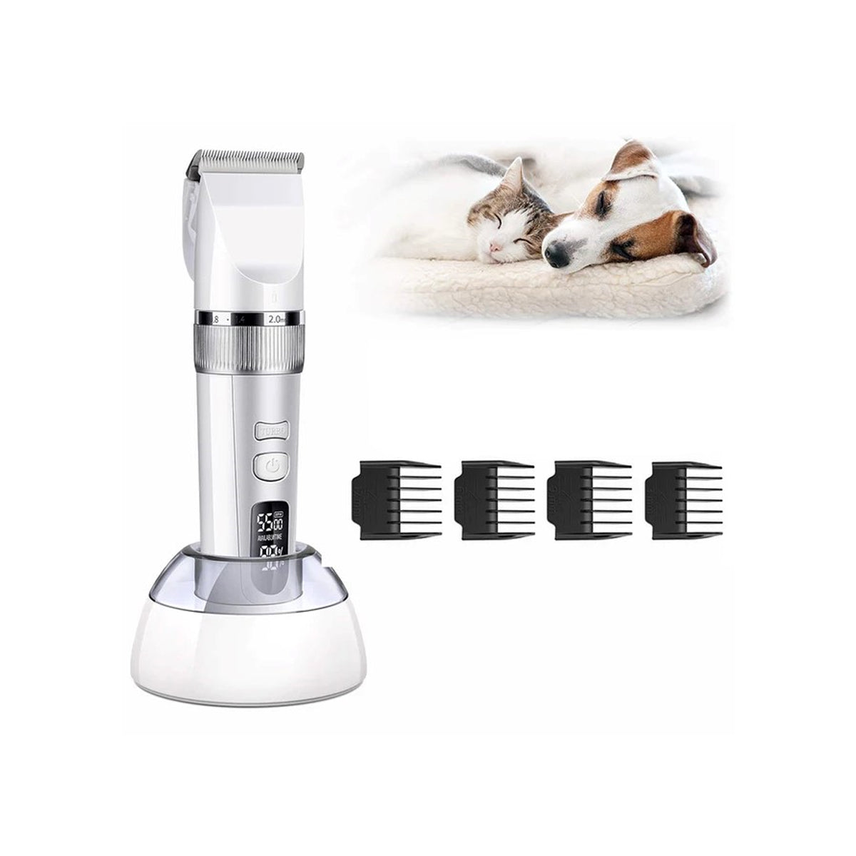 Cordless Dog Trimmer (LCD, Powerful)