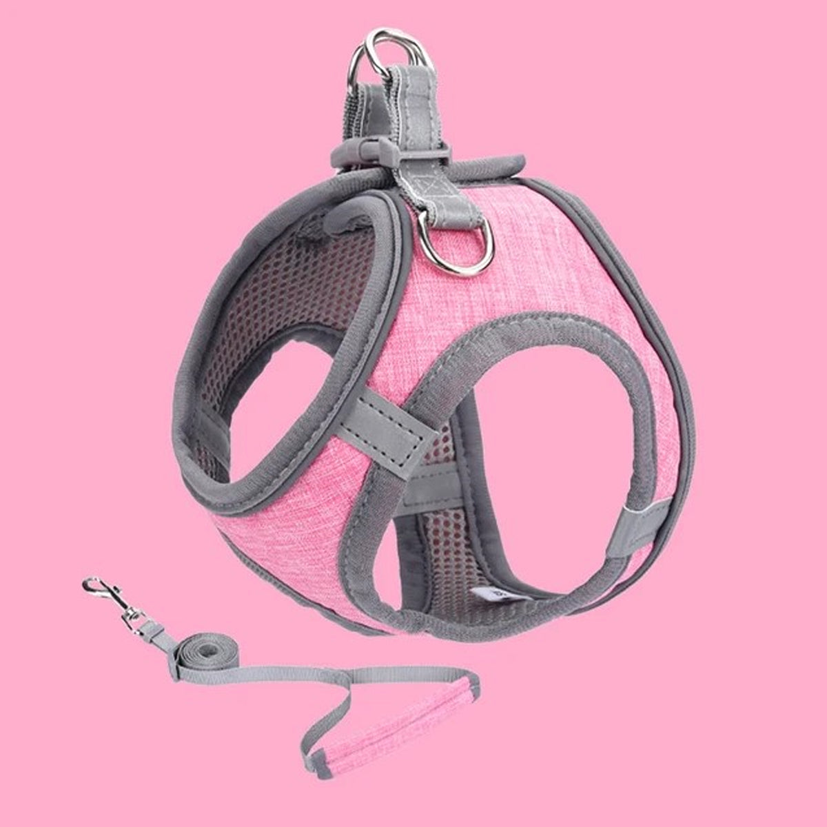 Reflective Step-In Dog Harness Leash Set