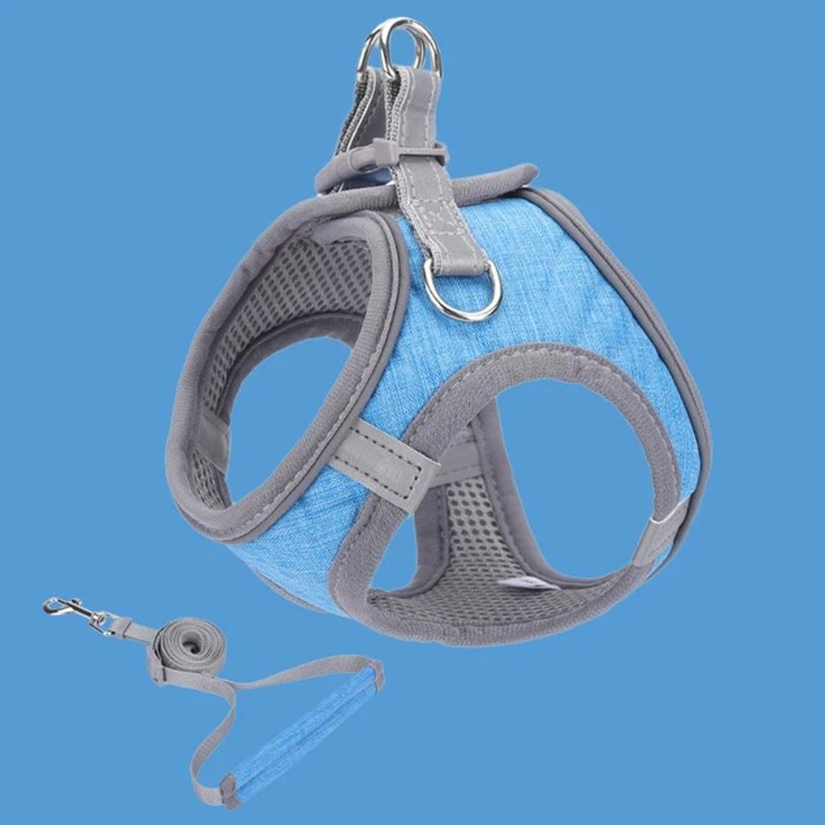 Reflective Step-In Dog Harness Leash Set