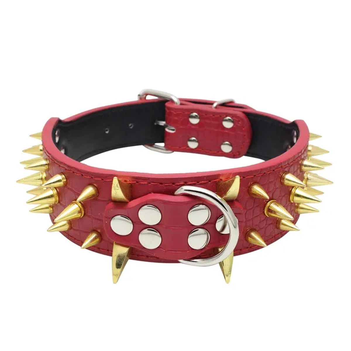 Spike Pet Collar With Hand Holding Rope