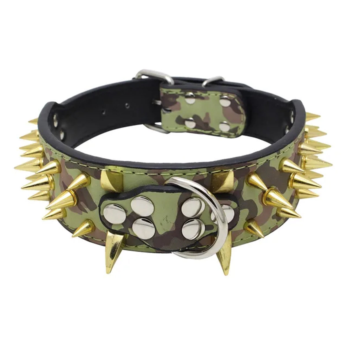 Spike Pet Collar With Hand Holding Rope