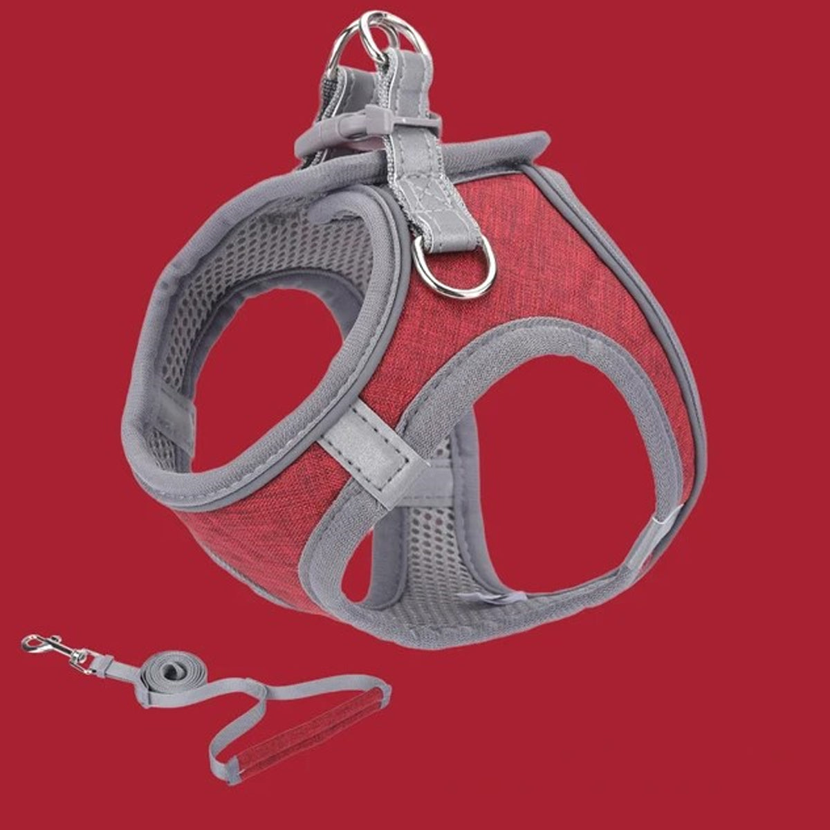 Reflective Step-In Dog Harness Leash Set