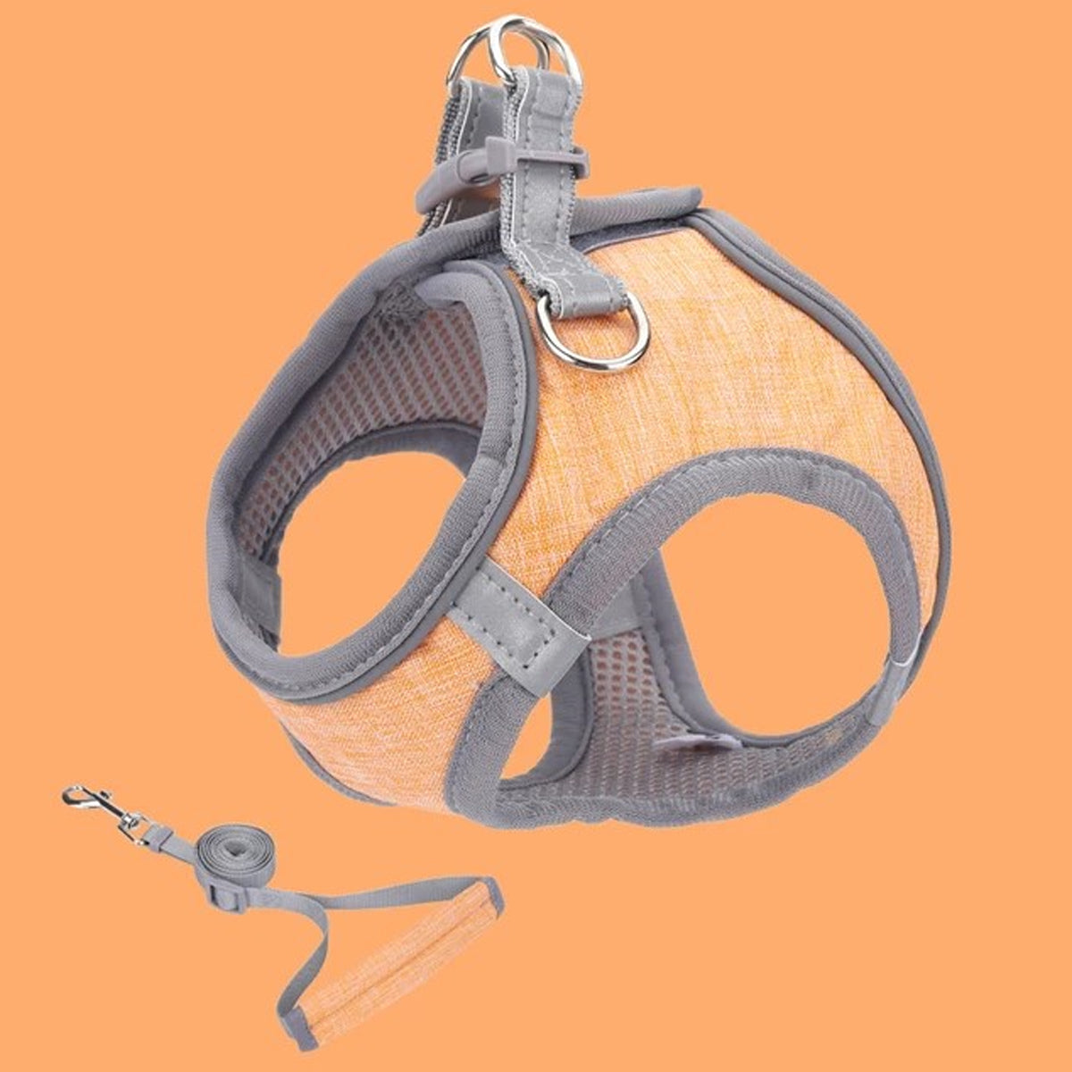 Reflective Step-In Dog Harness Leash Set