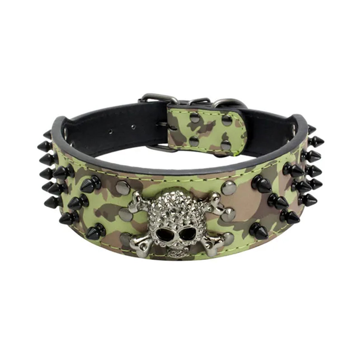 Spiked Studded Leather Bullet Rivets Dog Collar