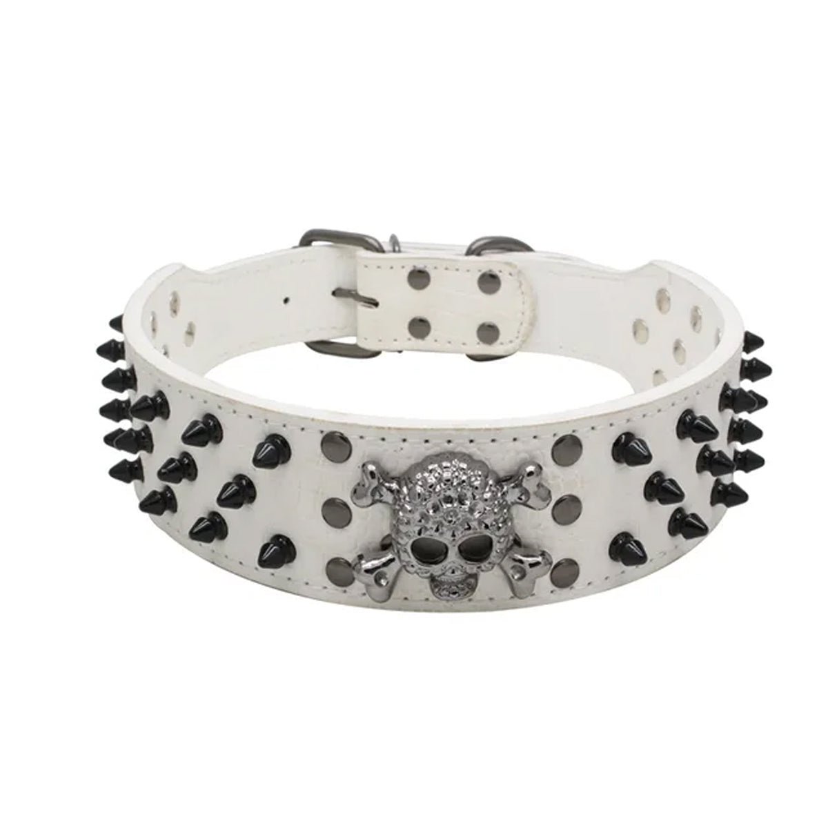 Spiked Studded Leather Bullet Rivets Dog Collar
